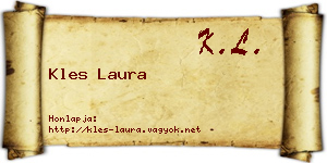 Kles Laura névjegykártya